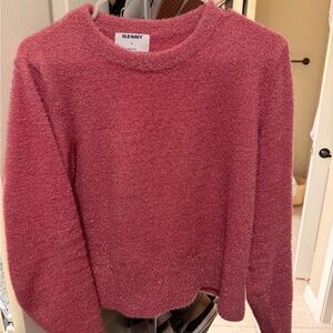 Old Navy Women's Shimmering Pink Crew Neck Sweater